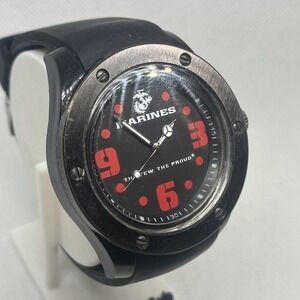 Marines Military USA Rubber Band Quartz Watch Men's Wristwatch